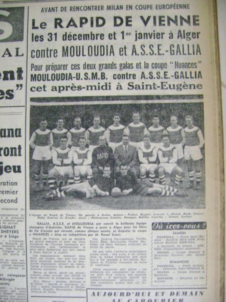 31.12.1955 Amical MCA-Rapide de Vienne 3-4