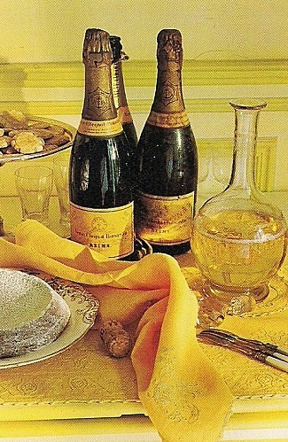 Le champagne Veuve Clicot que l'on sert en carafe de crista