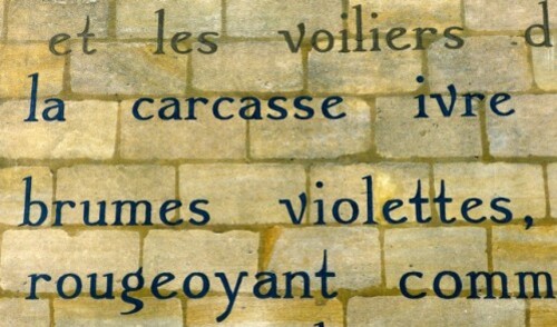 Rimbaud Bateau ivre mur rue Férou 2
