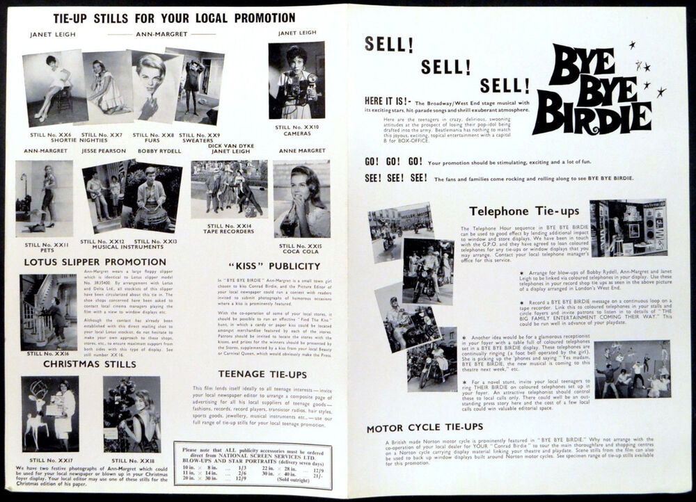 BYE BYE BIRDIE BOX OFFICE USA 1963