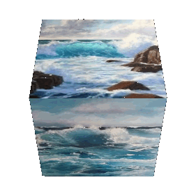 Dessin et peinture - vidéo 2314 : Peindre la mer agitée et les vagues, sans esquisse - aquarelle.