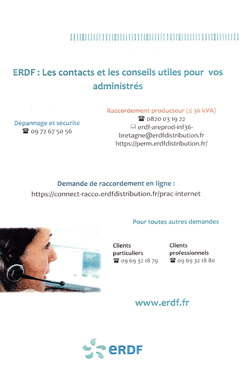 Contacts ERDF