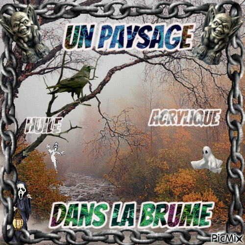 Dessin et peinture - vidéo 3348 : Un paysage dans la brume - huile ou acrylique.