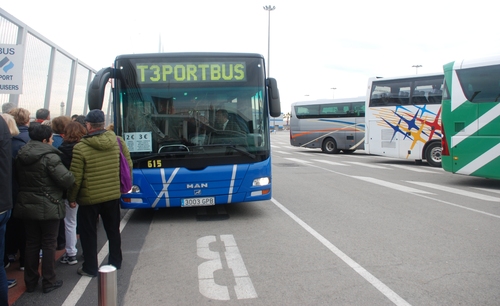 Le bus bleu à BARCELONE