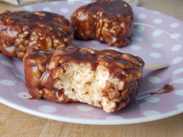 Rice krispies treats on a stick ! 