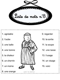 Quand t'es maicresse tu cherches des listes de mots pour tes dictées