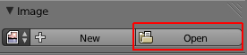 Cliquer sur le bouton Open dans le panneau Image