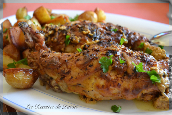 Lapin roti à la moutarde & Primeur de Noirmoutier