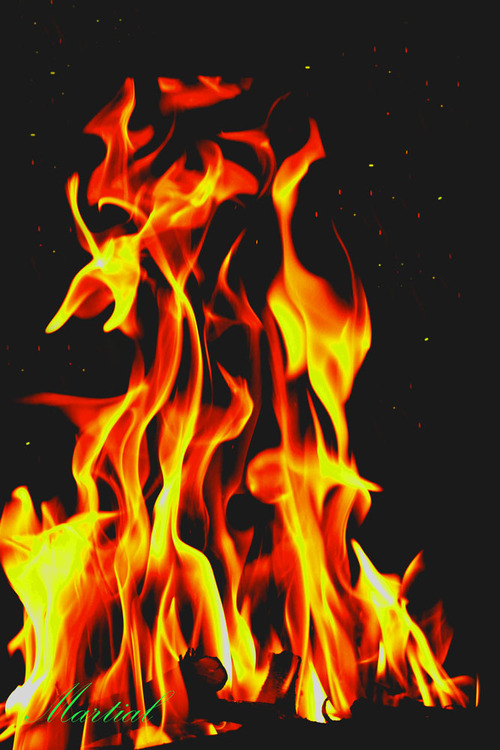Flammes, feu, incendie, photo, image, cheminée