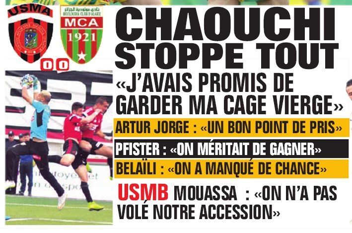 Samedi 25.04.2015 à Bologhine (à huis clos) USMA-MCA 0-0