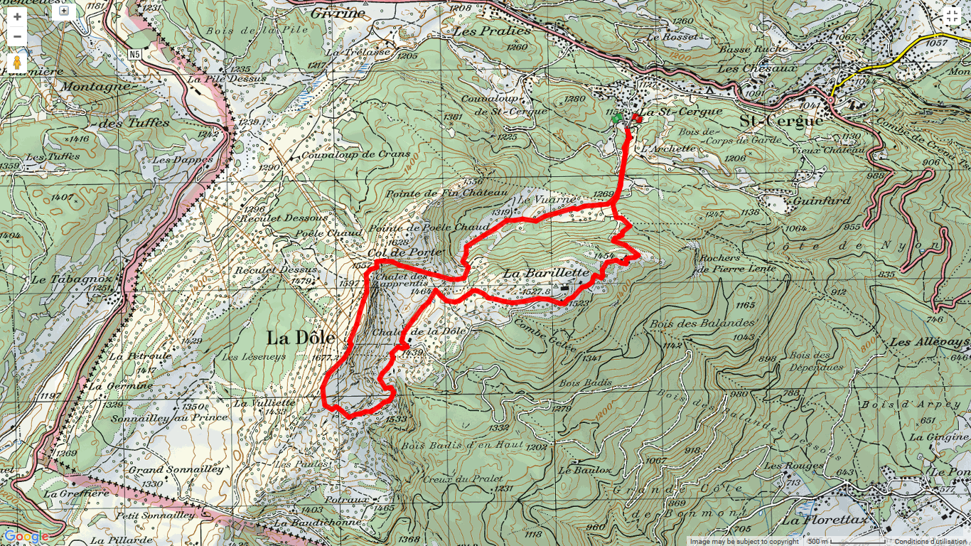 CH)(VD) La Dole (1677 m) depuis Saint-Cergue. - DIEPPE RANDO CAUX