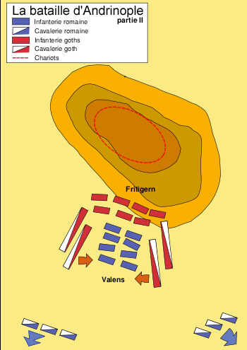 Bataille d'Andrinople : Phases 4 à 5.