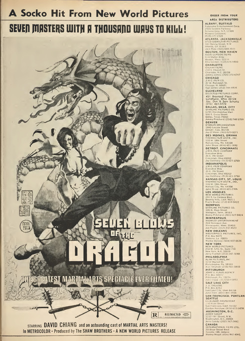 SEVEN BLOWS OF THE DRAGON 1973