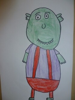 Le petit ogre dessiné par les élèves