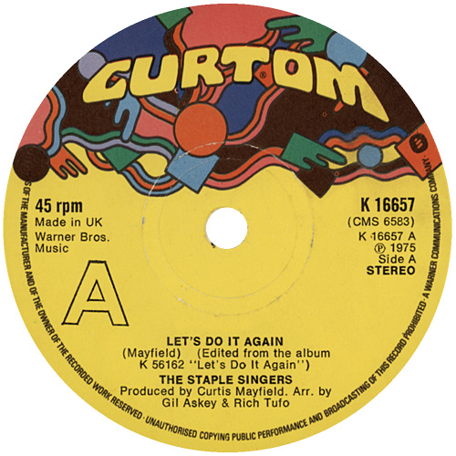 1976 : Single SP Curtom Records K 16657 [ UK ]