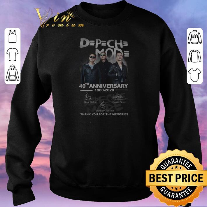 Premium Depeche Mode 40th anniversary 1980-2020 signatures shirt