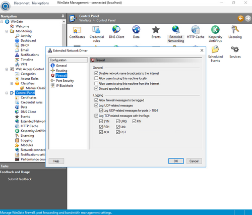 Transformer votre Windows en un pare-feu avancé, avec serveur DHCP, DNS etc.. avec WinGate