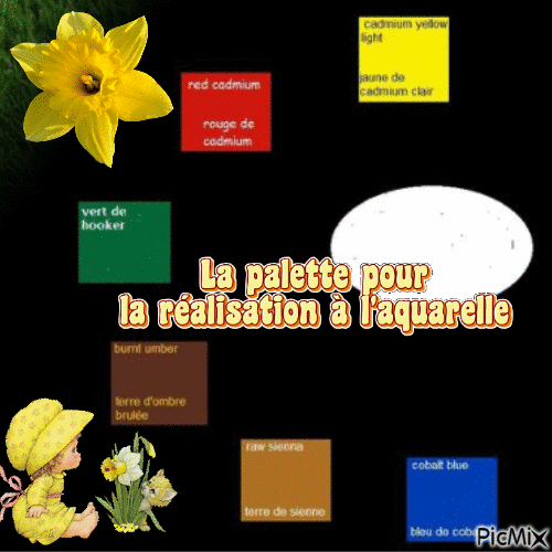 Dessin et peinture - vidéo 4011 : Comment peindre des jonquilles avec 2 techniques expliquées ? - acrylique et aquarelle.