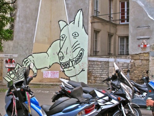 Zoo Project street-art Belleville chien