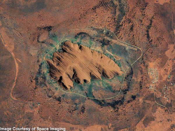 Image satellite d'Uluru