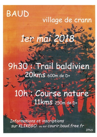 Trail & Course Nature de Baud - Mardi 1er mai 2018
