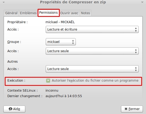 Script de compression zip