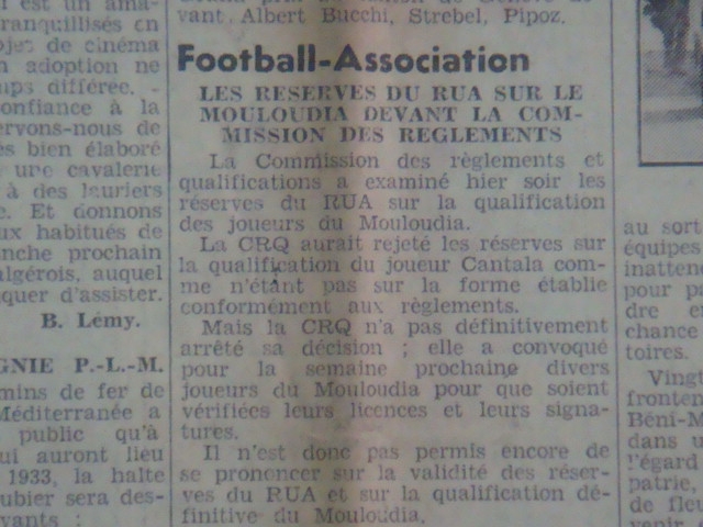 rua a mal digéré sa défaite contre le mca