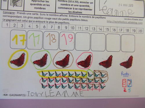 Numération - Jeu de numération - Coccinelles