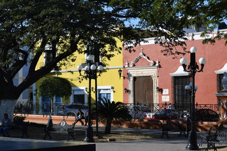 Campeche - Les façades du Parque Central