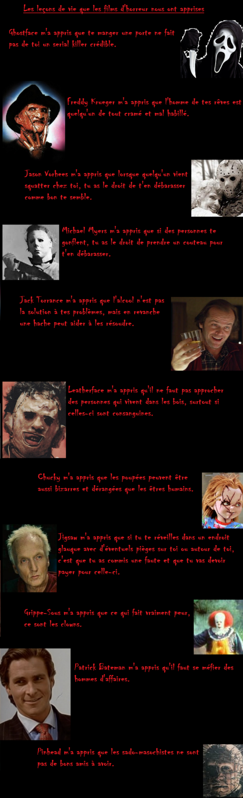 The life lessons that horror movies have taught us (humor version)