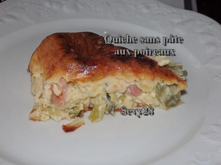 Quiche sans pâte aux poireaux