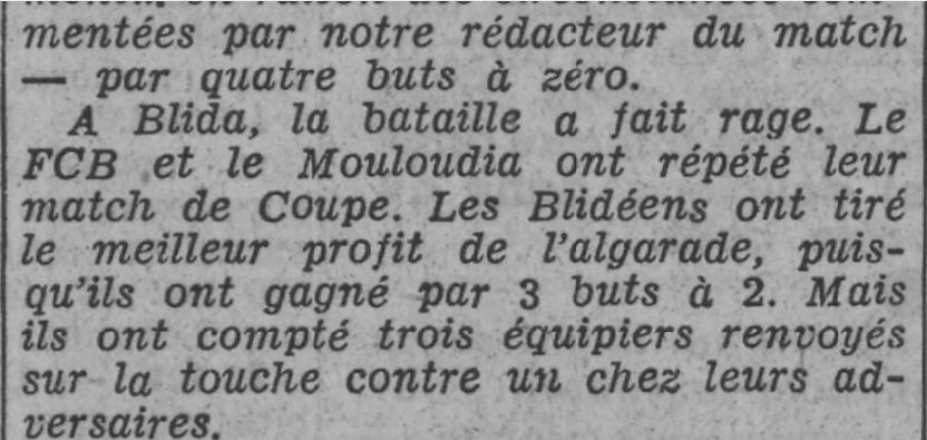 Dimanche 10.1.1937 à blida FCB-MCA 3-2