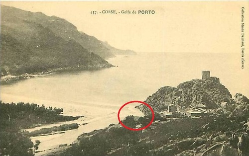Porto  vu depuis la route de Calvi en 1900.