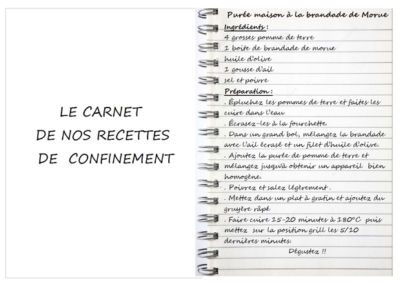 Nos recettes de confinement