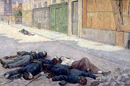 RUE DE PARIS MAI 1871 Maximilien LUCE musée d'Orsay