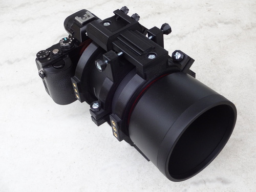 Bracket system for Samyang AF 135 f1.8 FE telephoto lens