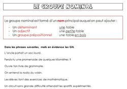 Le groupe nominal