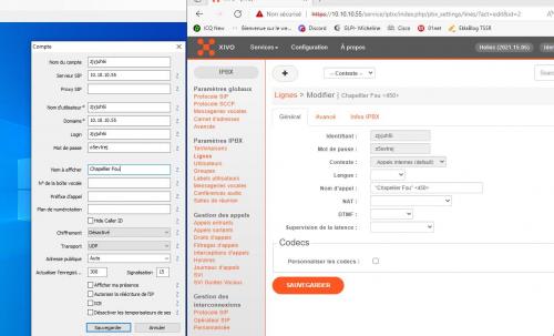 Configurer un compte SIP sur MicroSIP (serveur VoIP XIVO)