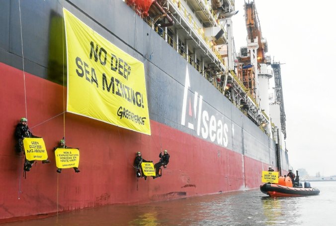 Greenpeace s’est déjà opposé à l’exploitation minière dans les grands fonds.