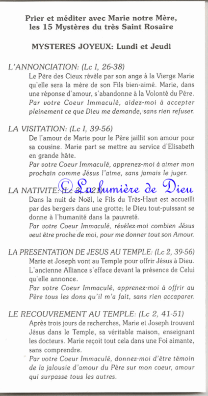 Consécration au Cœur douloureux et immaculé de Marie à l'usage de tous les fidèles (Clos Bethléem, La Seyne sur mer)