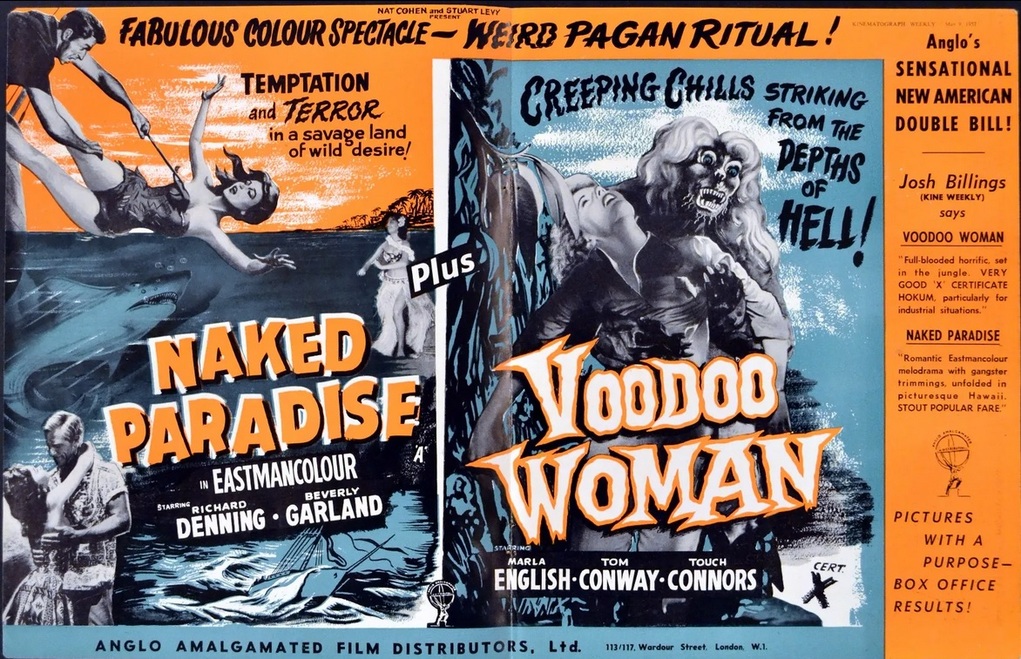  NAKED PARADISE BOX OFFICE USA 1957