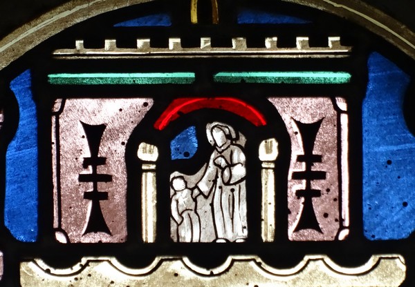 Des vitraux représentant saint Bernard et sa famille ...