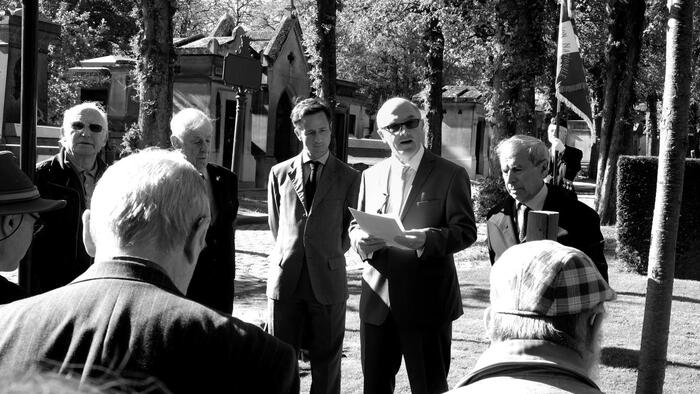 6 octobre 2016 - Cimetière du Père-Lachaise  5e anniversaire de l'inauguration   de la stèle de la Ville de Paris   aux victimes de l'OAS