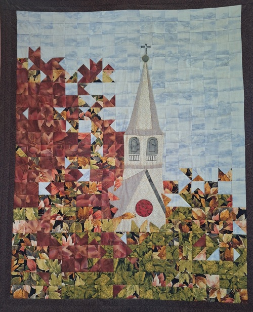 Une église en automne