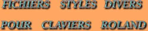  STYLES DIVERS CLAVIERS ROLAND SÉRIE29696