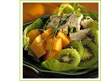 Blog de lisezmoi :Hello! Bienvenue sur mon blog!, Recette de Nouvelle-Zélande : salade de poulet aux kiwis et  au melon