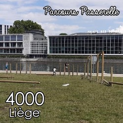 L’image contient peut-être : plein air, texte qui dit ’Parcours Passerelle BES 4000 Liège’