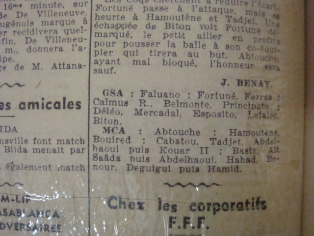 30.3.1948 Amical MCA-GSA 3-1