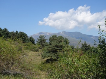 Vers le Nord, les pics de la Pelade et d'Escoutou