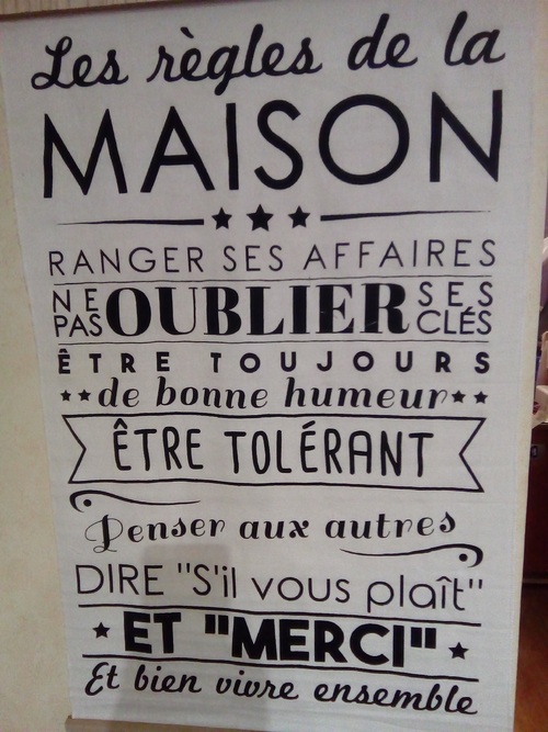 les règles de la maison: à méditer